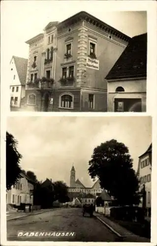 Foto Ak Babenhausen Schwaben, Sparkasse, Straßenpartie