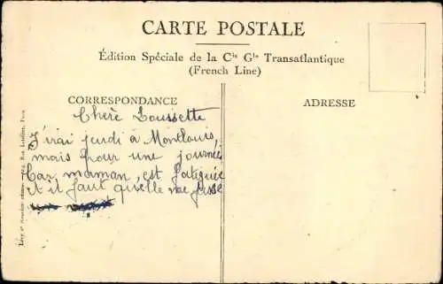 Ak Dampfer Suffren, CGT, French Line