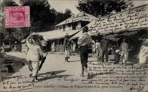 Ak Colombo Ceylon Sri Lanka, Dorf Talawakole