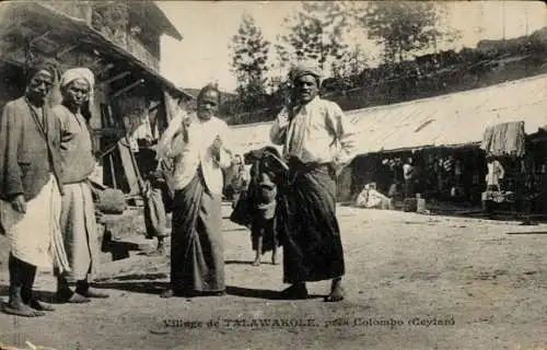 Ak Colombo Ceylon Sri Lanka, Dorf Talawakole