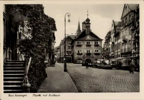 Ak Bad Kissingen Unterfranken Bayern, Markt, Rathaus