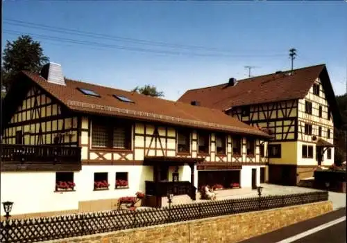 Ak Volkersbrunn Leidersbach im Spessart, Fachwerkhaus, Gasthaus zur Rose