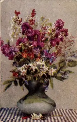 Ak Blumenstrauß in der Blumenvase