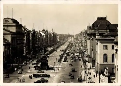 Ak Berlin Mitte, Unter den Linden, Brandenburger Tor