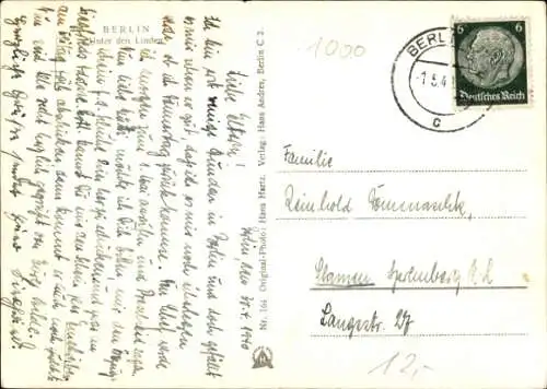 Ak Berlin Mitte, Unter den Linden, Brandenburger Tor