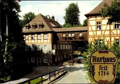 Ak Burgbernheim Mittelfranken Bayern, Wildbad, Hotel Waldgasthof, Fachwerkhaus