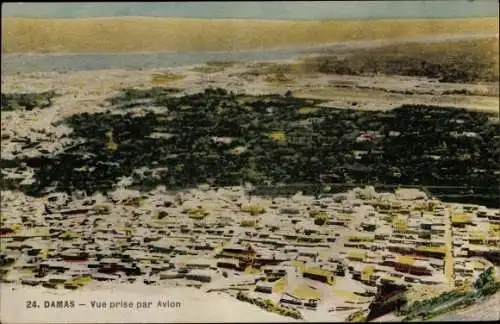 Ak Damaskus Syrien, Vue prise par Avion