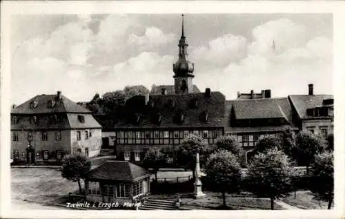 Ak Zwönitz im Erzgebirge Sachsen, Markt, Kirche