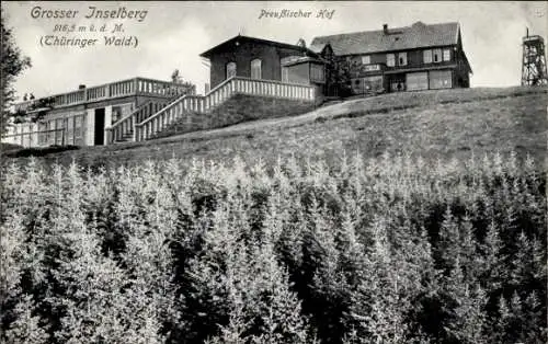 Ak Brotterode im Thüringer Wald, Großer Inselberg, Preußischer Hof am Rennsteig, August Stöhr