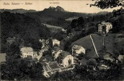 Ak Rathen an der Elbe Sächsische Schweiz, Panorama, Der Gammrich