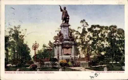 Ak Mexiko, Columbus Statue