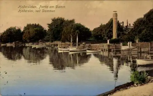 Ak Haderslev Hadersleben Dänemark, Partie am Damm