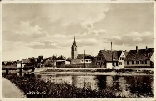 Ak Löderburg Staßfurt im Salzlandkreis, Teilansicht, Bode