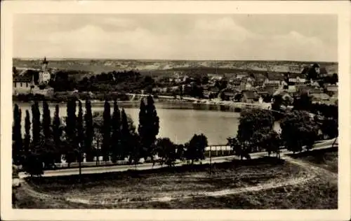 Ak Seeburg Mansfelder Land, Gesamtansicht, Kirche