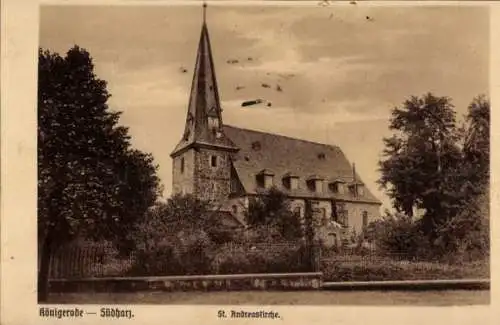 Ak Königerode Harzgerode am Harz, St. Andreaskirche