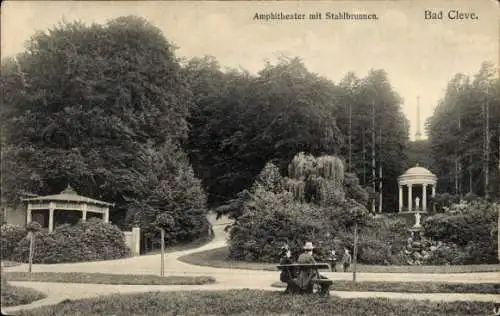 Ak Kleve am Niederrhein, Amphitheater mit Stahlbrunnen