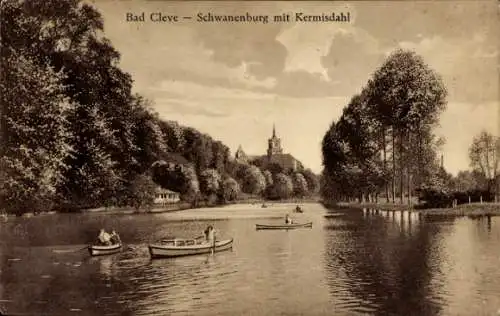 Ak Bad Cleve Kleve am Niederrhein, Kermisdahl, Ruderer