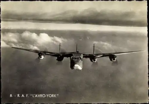 Ak Britisches Militärflugzeug, Royal Air Force, Avro York, Propellerflugzeug