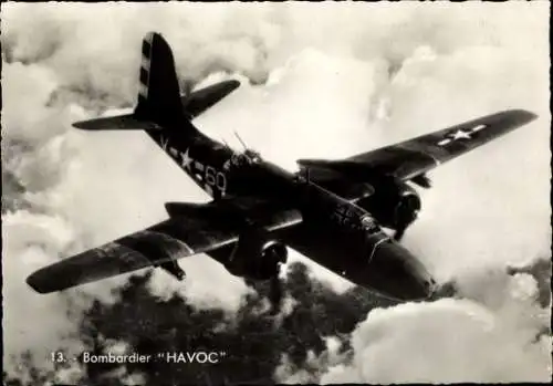 Ak Bombardier Havoc, Amerikanisches Kampfflugzeug über den Wolken