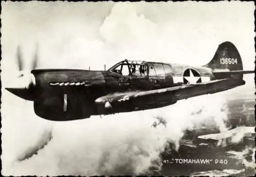Ak Amerikanisches Kampfflugzeug Tomahawk P 40, 136504, Jagdbomber