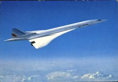 Ak Passagierflugzeug Aérospatiale-BAC Concorde, Air France, Überschallflugzeug