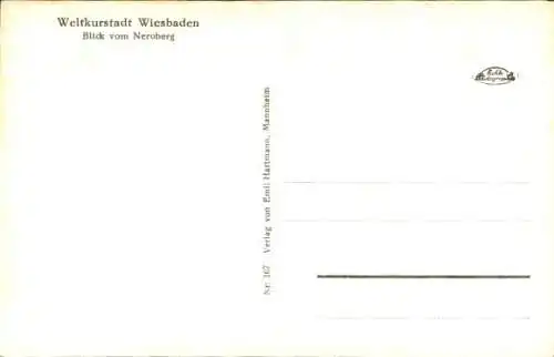 Ak Wiesbaden in Hessen, Blick vom Neroberg