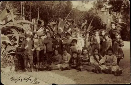 Foto Ak Italien, Gruppenaufnahme von Kindern