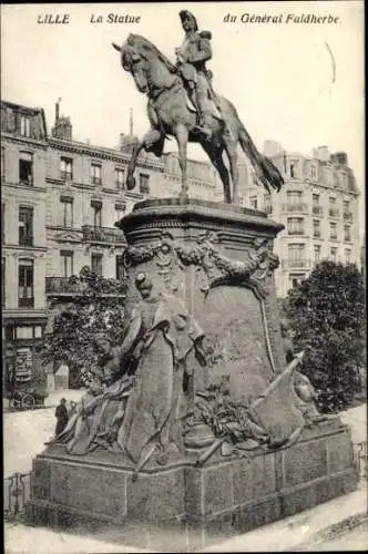 Ak Lille Nord, La Statue du General Faidherbe