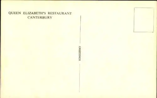 Ak Canterbury Kent England, Queen Elizabeth's Restaurant