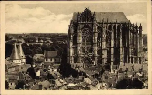 Ak Beauvais Oise, Kathedrale, Blick gen Süden