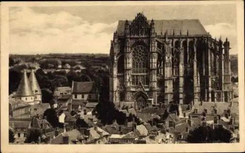 Ak Beauvais Oise, Kathedrale, Blick gen Süden