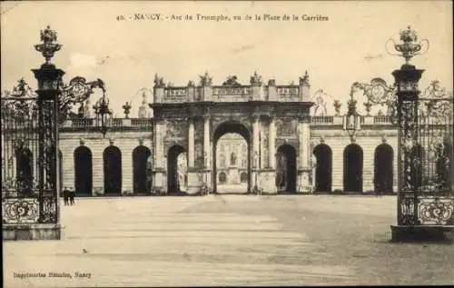 Ak Nancy Meurthe et Moselle, Arc de Triomphe, Place da la Carriere