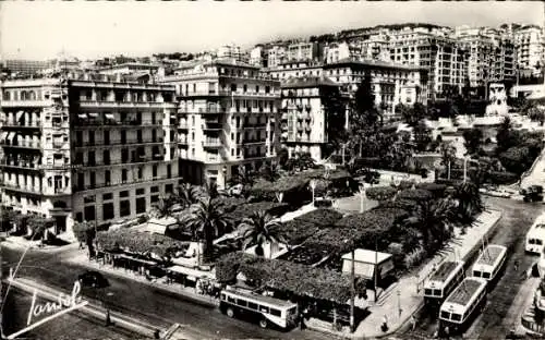Ak Algier Alger Algerien, Boulevard Laferriere, Oberleitungsbusse