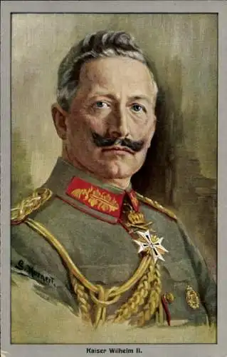 Künstler Ak Hornert, G., Kaiser Wilhelm II., Portrait in Uniform, Orden