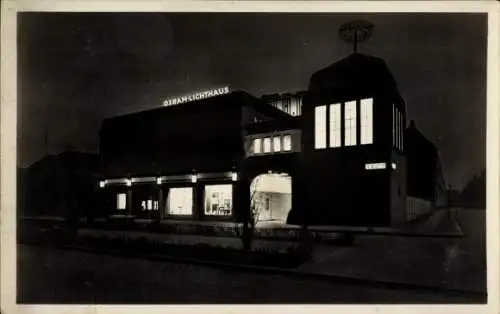 Ak Berlin Friedrichshain, Osram Lichthaus, Warschauer Platz 11, Ecke Rotherstraße