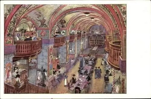 Künstler Ak Bern Stadt Schweiz, Großer Kornhauskeller, Grande Cave, Grande Cantina