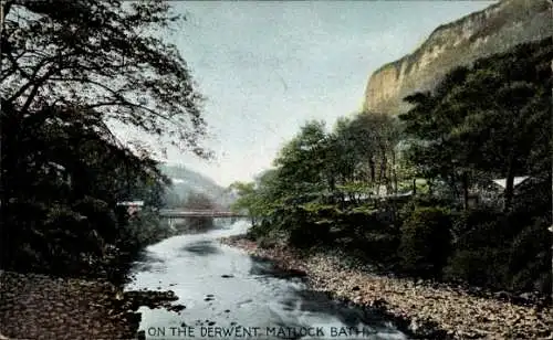 Ak Matlock Bath Derbyshire England, Am Derwent