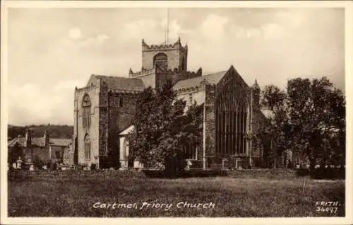 Ak Cartmel Cumbria England, Prioratskirche