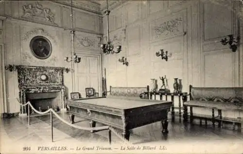 Ak Versailles Yvelines, Das Grand Trianon, Das Billardzimmer