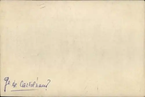 Foto Französischer General Noël de Castelnau zu Pferde