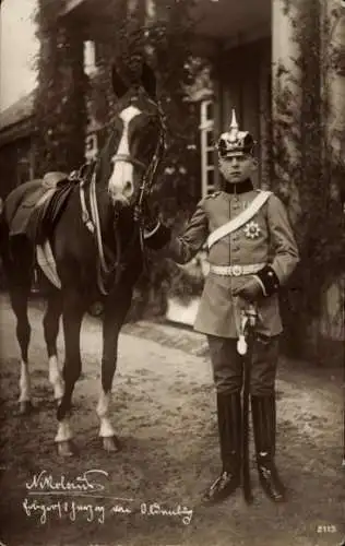 Ak Erbgroßherzog Nikolaus von Oldenburg, Portrait mit Pferd