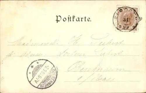 Ak Karlsbad Tschechien, Hans Heiling, Ufer, Felsen