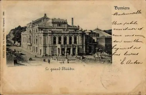 Ak Verviers Wallonia Lüttich, das Grand Theatre