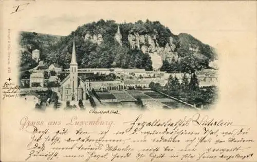 Ak Clausen Luxemburg, Gesamtansicht