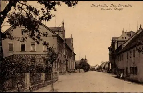 Ak Brockwitz Coswig in Sachsen, Dresdner Straße