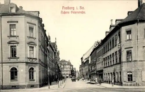 Ak Freiberg in Sachsen, Äußere Peterstraße