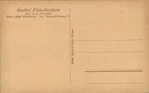 Ak Klein Dorfhain Sachsen, Gasthof Fleischer