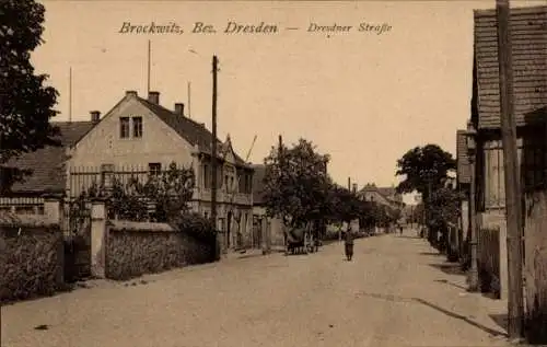 Ak Brockwitz Coswig in Sachsen, Dresdner Straße