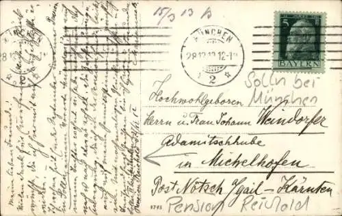 Ak Solln München, Pension Reinold