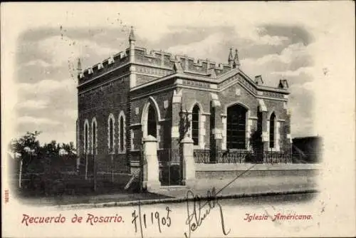 Ak Rosario Argentinien, Amerikanische Kirche